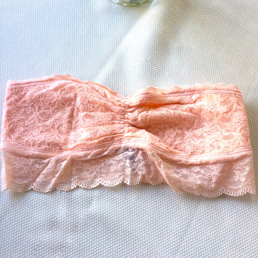 Pink lace bandeau